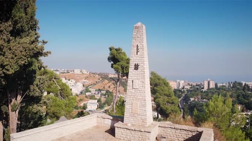 Zefat old Crusaders Fortress Aerial view