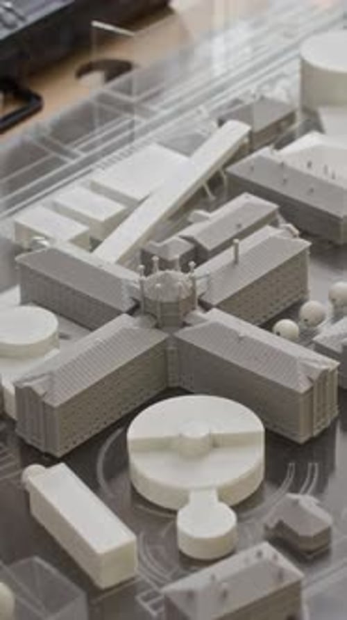 Architectural Model of Buildings and City Layout
