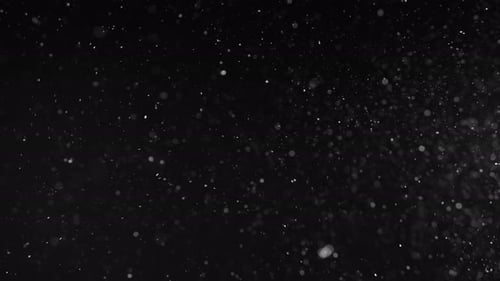 Snow Particles Effects on Black Background