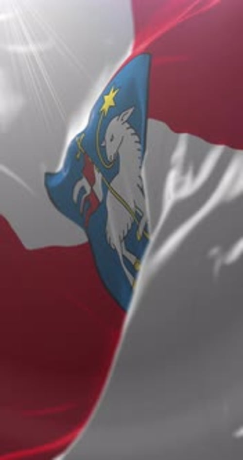 Waving Flag Animation with Coat of Arms