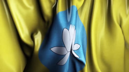 Drapeau agitant la Kalmoukie