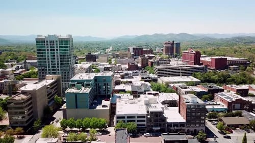 Asheville NC, Asheville North Carolina Aerial Push