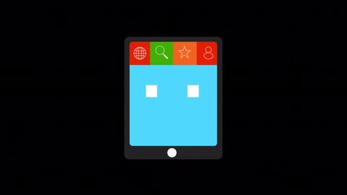 Flat Design Tablet App User Interface Animation