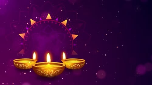 Lumières Diwali avec Rangoli 4K