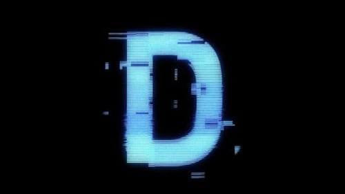 Lettre D déformée numérique