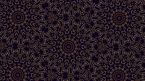 Luxurious Gold Geometric Mandala Background Loop