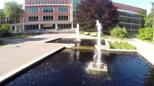 Michigan State University Library 4K Aerial
