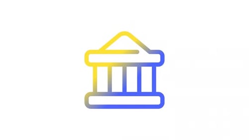 Icône d'interface utilisateur dégradée bancaire animée