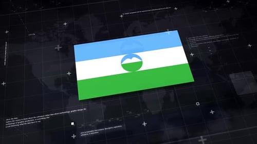 Kabardino Balkaria Hintergrund mit Flagge