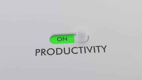 Den Schalter PRODUCTIVITY einschalten
