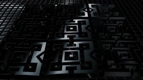 Floating Background with Black Cubes, Shapes, 3D Render, Exclusive, Unique Design, Reflection