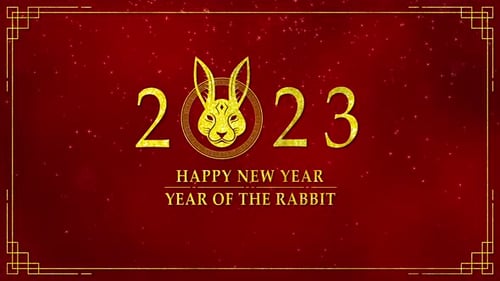 Chinese New Year 2023 Year of Rabbit Title Card Animation