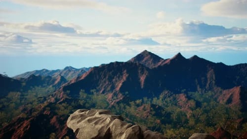 Stunning High Altitude Landscape Featuring Jagged Rock Formations