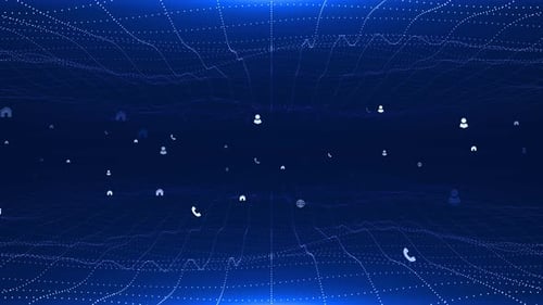 Digital Cyber Data Waves Digital Space Network Surface Abstract Background Secure Ai Technology Dark