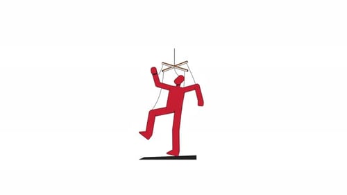Minimalist Animated Puppet Figure Walk Cycle