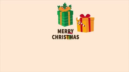 Animated Merry Christmas Gift Boxes Reveal