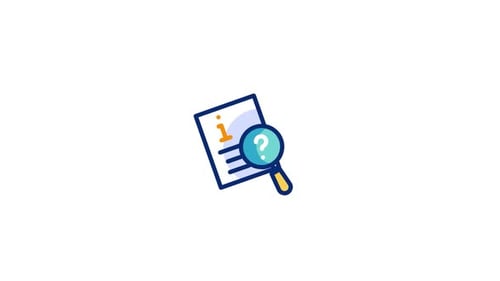 Animated Flat Design Information Search Icon