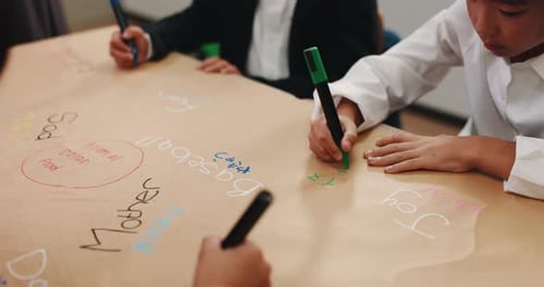 Le japonais, les enfants et l'écriture pour l'enseignement en classe avec développement du langage