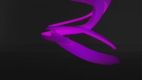 Abstract Flowing Purple Ribbons Background Animation