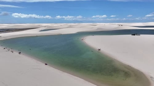 Lencois Maranhenses Skyline At Santo Amaro In Maranhao Brazil.