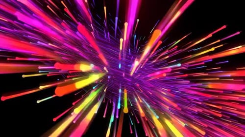 Lebendiger Hintergrund mit Neonlichtstreifen und Bewegte Grafiken