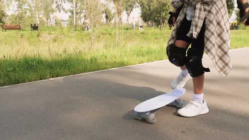 Child on Skate Board Close Up