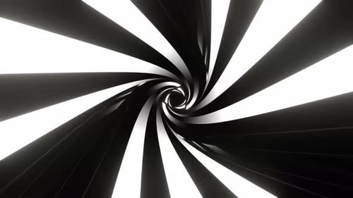 White Rotating Light In Triangular Tunnel Background Vj Loop In 4K