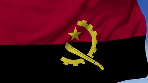Angola-Flagge schwenkt zum Vergrößern
