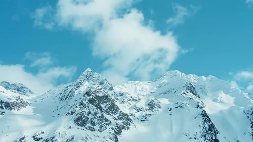 Timelapse of Clouds Over Austrian Alps Mountains