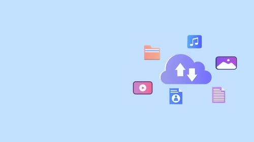 Cloud Computing Animation for Secure File Sharing And Online Storage Solutions.