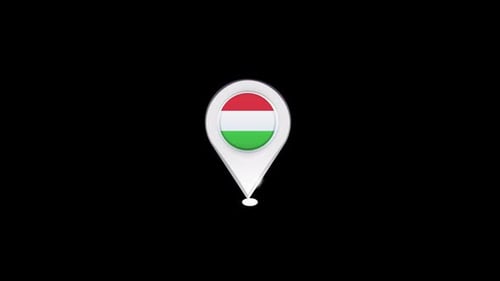 Hungary Flag Pin Alpha Channel