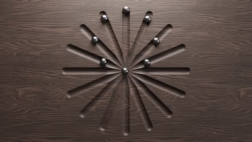 Optical Illusion Of Balls Traveling In A Straight Line Creating A Circle Looping Background 4K