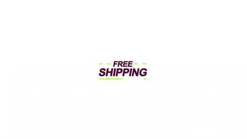 Modern Free Shipping Animated Text Element