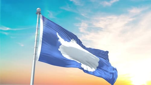Realistic Waving Flag of Antarctica