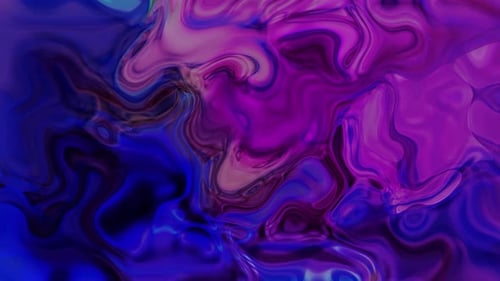 fundo líquido. Animação de mármore de onda azul de 4k