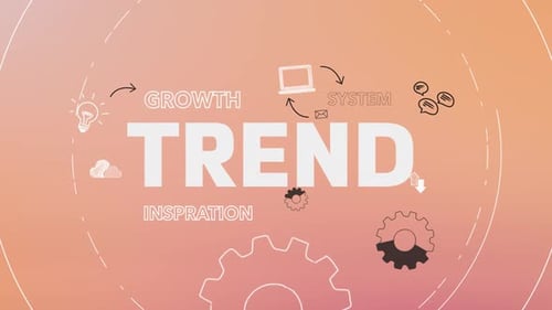 Animated Business Concept Text Reveal with Sketch Icons