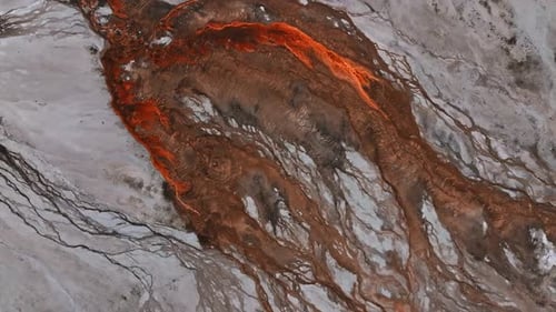 Hydrothermal Area of Great Fountain Geyser in Yellowstone National Park in Wyoming USA