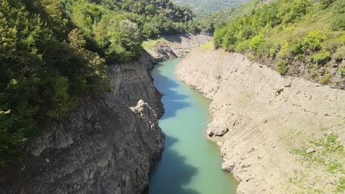 aerial view of river in nature