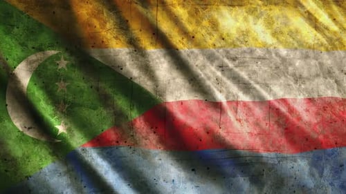 Bandera de Comoras Grunge