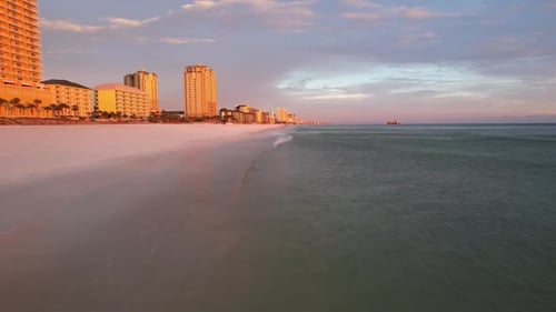 Waterfront High-rise Condominiums And Accommodation In Panama City Beach, Florida, United States. -