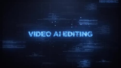 Glowing Digital Code Text Reveal Title Animation