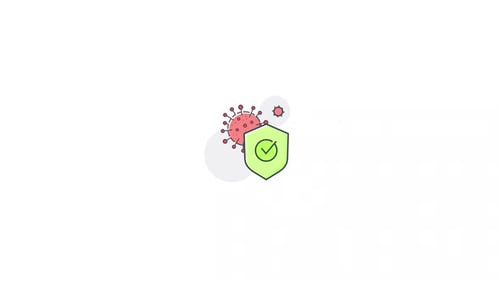 Animated Sketch Coronavirus Protection Shield Icon