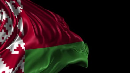 Realistic Waving Belarus National Flag Animation