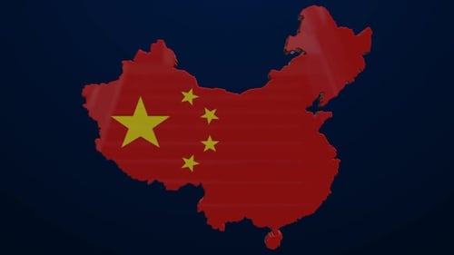 Mapa 3D de China giratorio