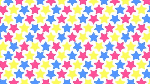 Colorful Looping Stars Pattern Animation in Geometric Style