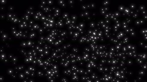 Bokeh abstrato, brilhos brilhantes, estrelas cintilantes, partículas fluem no fundo