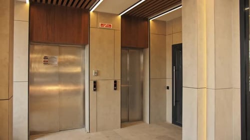 Elevator Hall in an Apartment Building