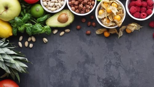 Delicious Fresh Fruits and Vegetables Healthy Food