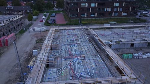 Nuevos edificios de apartamentos en construcción, Hendrik-Ido-Ambacht, Holanda
