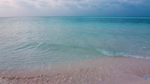 Tropical beach in Maldives during sunset